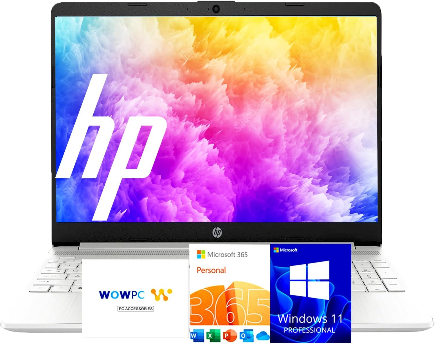 HP 2025 Latest 15.6” Limited Edition with Microsoft Office 365, Powerful Intel 4-core Processo...