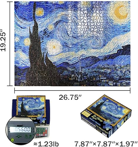 Miniatura 2 de MaxRenard Starry Night - Rompecabezas de 1000 piezas para adultos