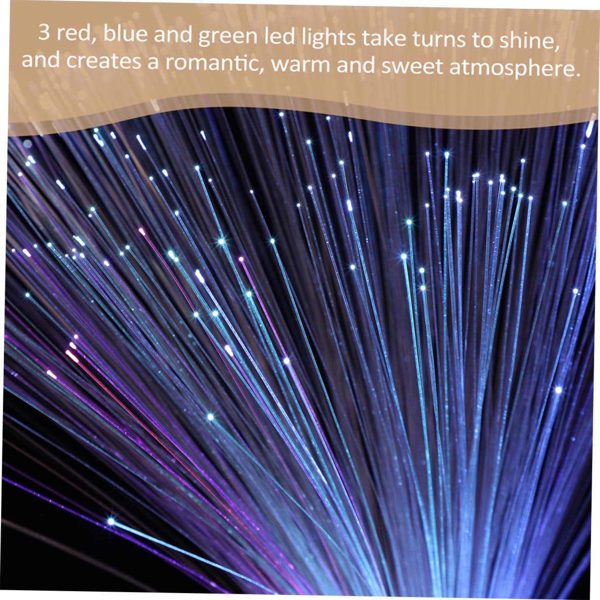 DOITOOL 4pcs Color Changing Fiber Optic Lamp Novelty Ambient Lighting Battery Safe Material Relaxing Home Decor for Nighttime Atmosphere