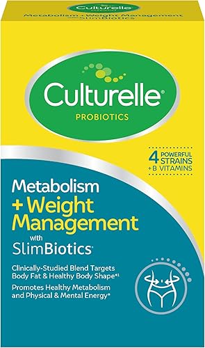 Culturelle Metabolismo + control de peso con cápsulas probióticas SlimBiotics  30 unidades  Ayuda a controlar el peso de forma segura  Promueve un