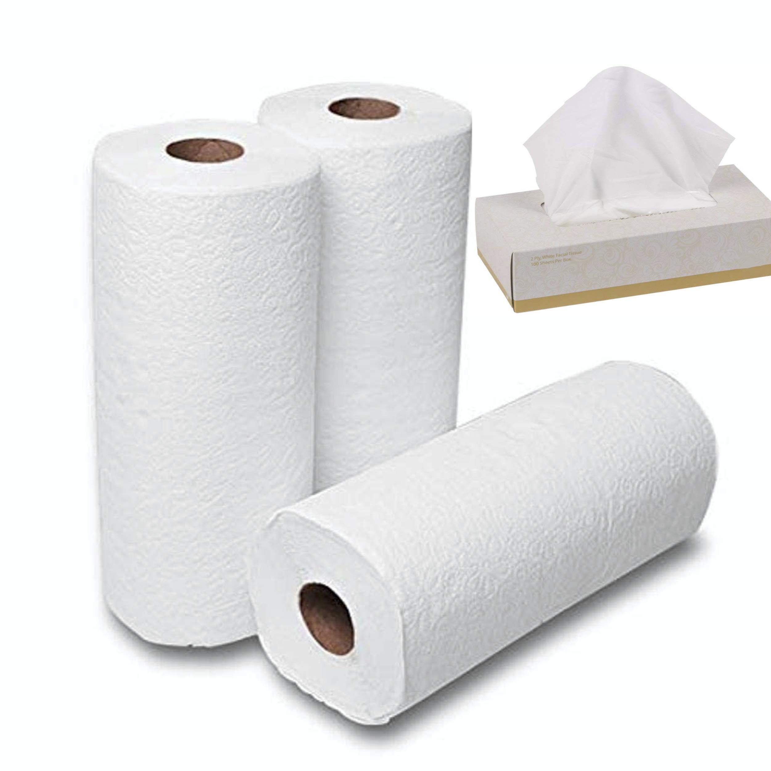 Perfect Stix Towels with Bonus Gift. 4 Towels and Bonus Gift of 1 Box of Flat Box Facial. Box of 100 Sheets of Facial.