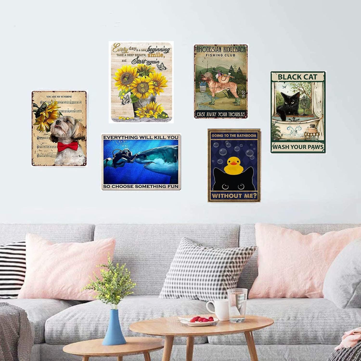 Warning Bull Terrier Vintage Aluminum Metal Sign Retro For Toilet Restroom Home 8x12 Inches