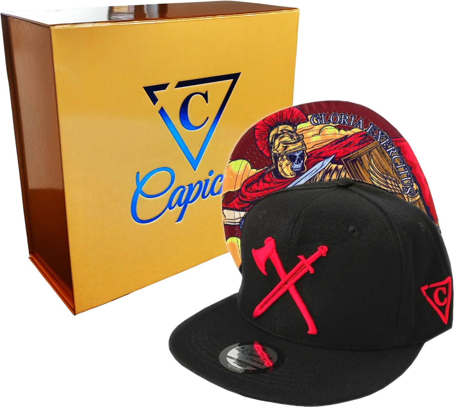 Capiche [99+ VARIATIONEN] Snapback Cap Herren Kappe Baseball Mütze Kunst Unisex Schirm Männer One Size Tattoo Damen