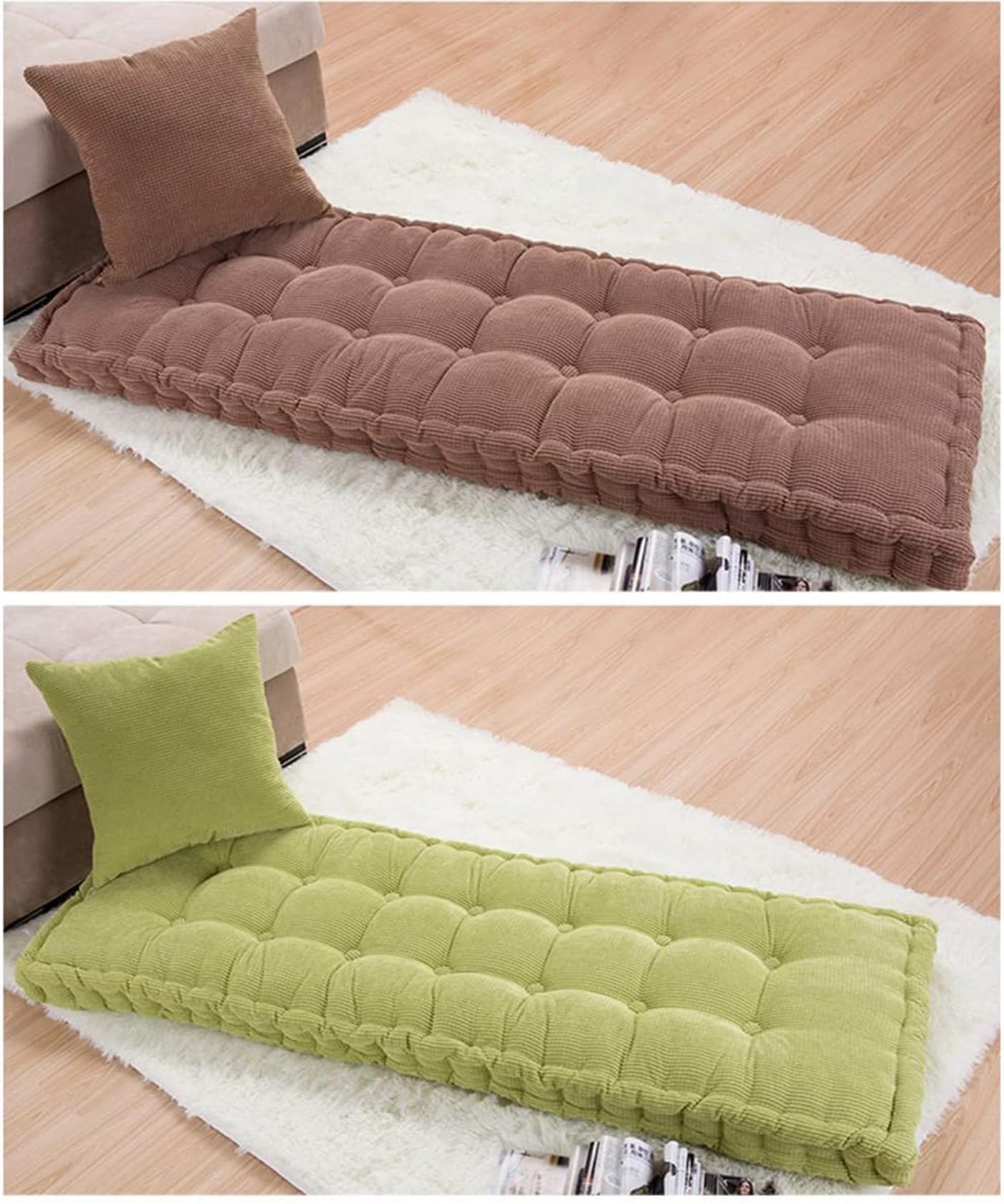 Panca in velluto spessa 8 cm, per panca da giardino a 2/3 posti, soffice materasso, cuscino morbido, da esterno, patio, dondolo (160 x 50 cm)