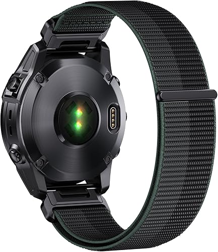 CUZOW Compatible con Garmin Fenix 7X6X6X Pro5X5X Plus, correa de reloj de nailon de 1.024in, correa de reloj de ajuste rápido, transpirable,