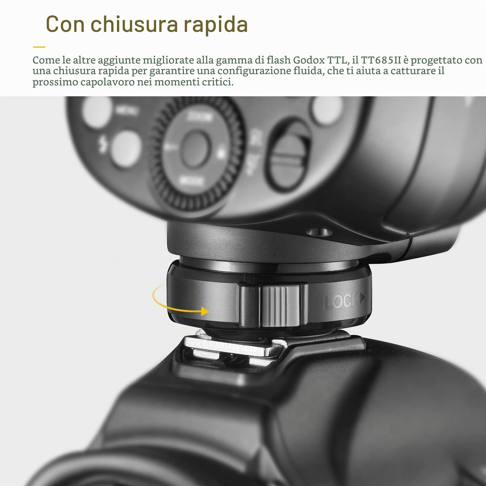 Godox TT685II-F Speedlite TTL Flash Camera 2,4G HSS High Speed 1 / 8000s GN60 Competibile per Fotocamera Fujifilm (TT685FII) | GN60 HSS 1/8000s Strobe Luce, Sistema X Wireless 2,4GHz, Tempo di Riciclo 0,1-2,6s, Funzione di Conversione TCM