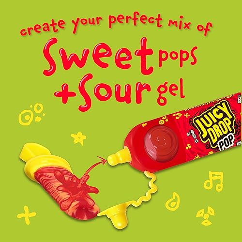 Miniatura 2 de Juicy Drop Pop - Paletas dulces de sabores surtidos con caramelo líquido ácido, 0.92 onzas, paquete de 21 unidades