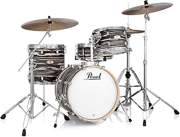 Pearl Decade Maple Artisan Limited Edition 4-pc. Bop Shell Pack With All Maple Shells, Satin Lacquer Finish Black Satin Marble