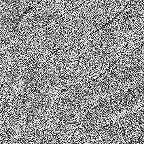 Image of (Pack of 2 Textured Wave Shaggy Carpet for Living Room, Bedroom, High Low Design Finish Microfiber 1.8 Inch Pile High, 2x5 Feet Runner Grey|Grey Color