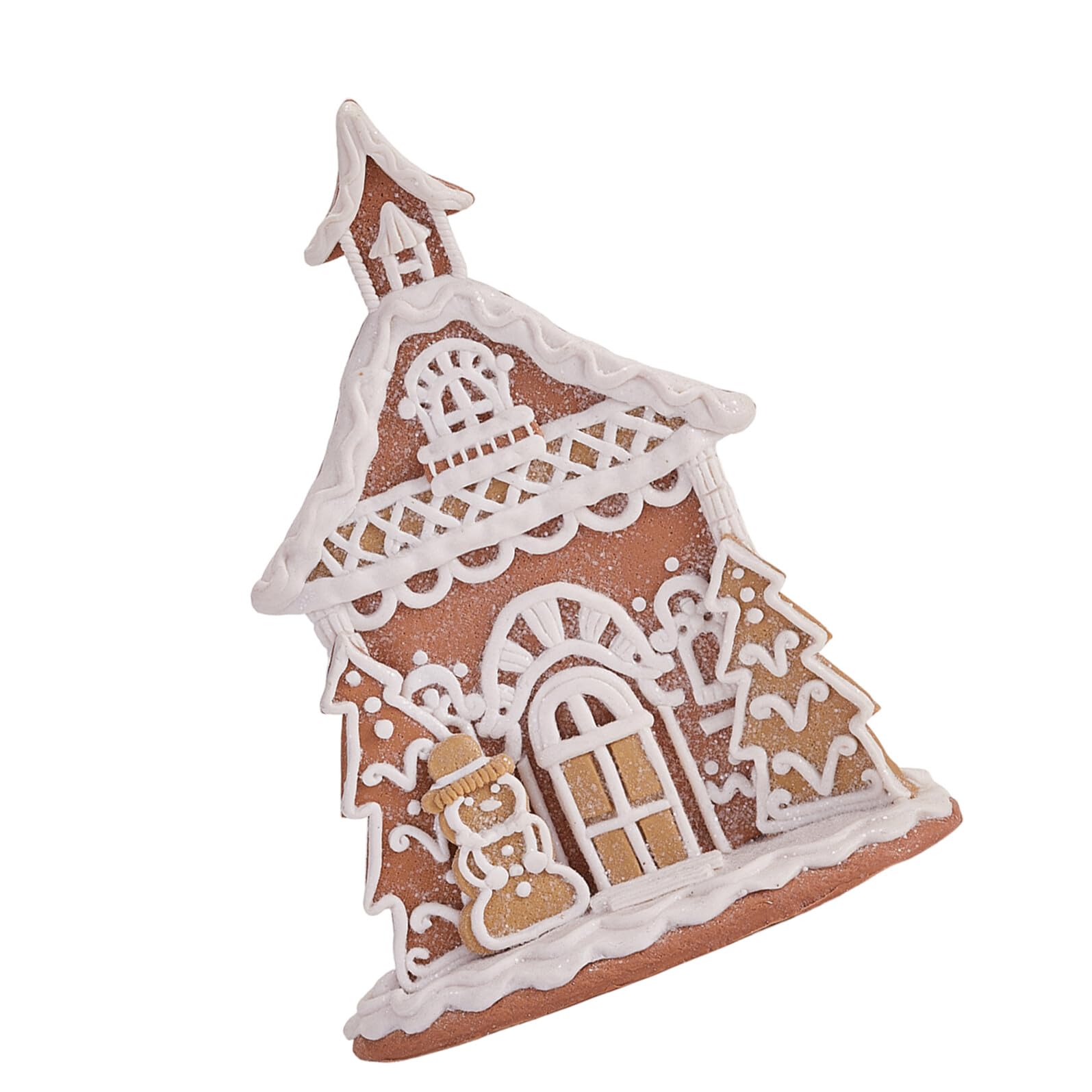 Village de Noël enneigé miniature en argile pour décoration de cheminée