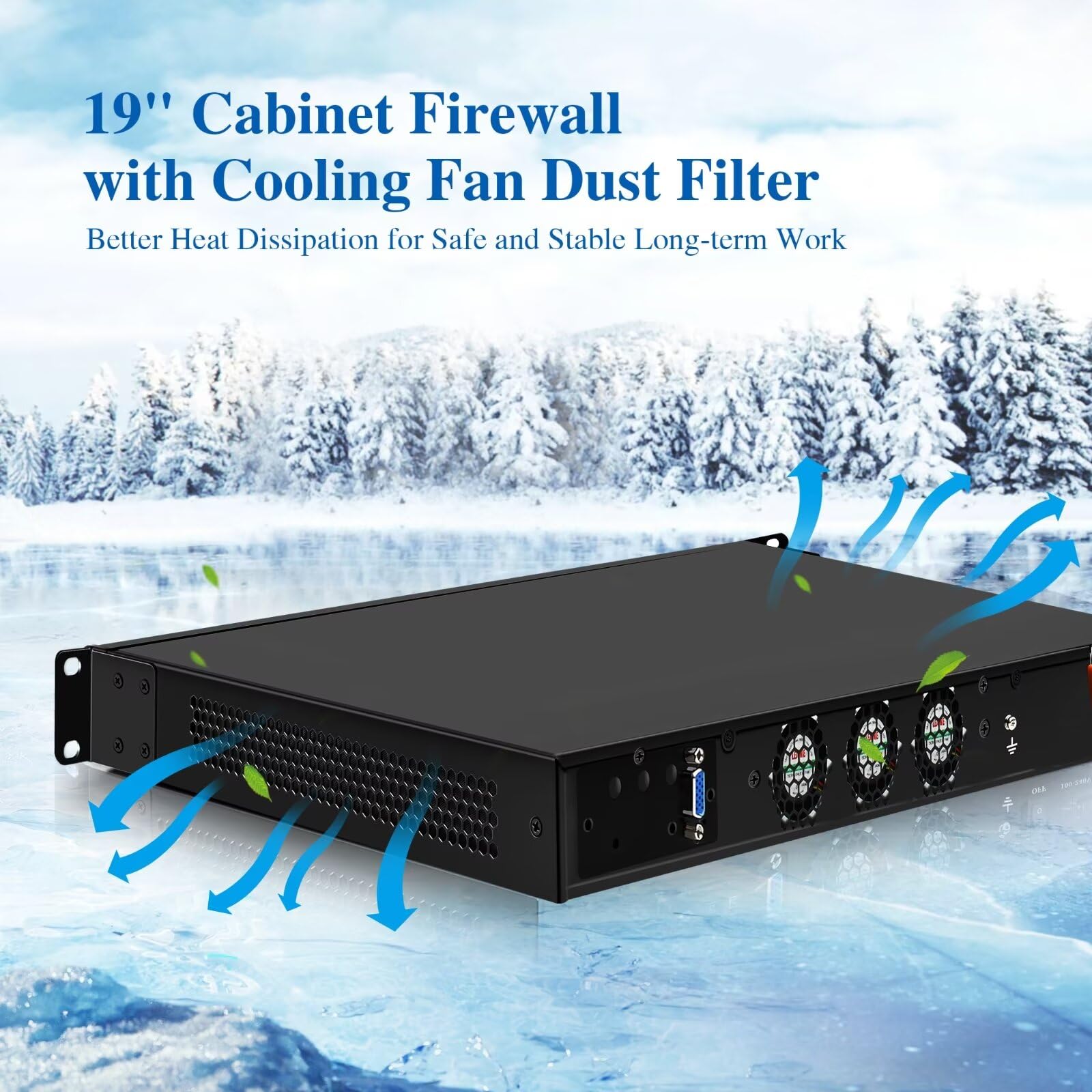 SJRC Pare-feu 19" Core i7 7700, LGA 1151, routeur PC 1U pour serveur VPN, rack 19" OPNsense Appliance avec 8 x i226V 2.5GbE LAN, DDR4 16 Go de RAM 256 Go SSD, VGA