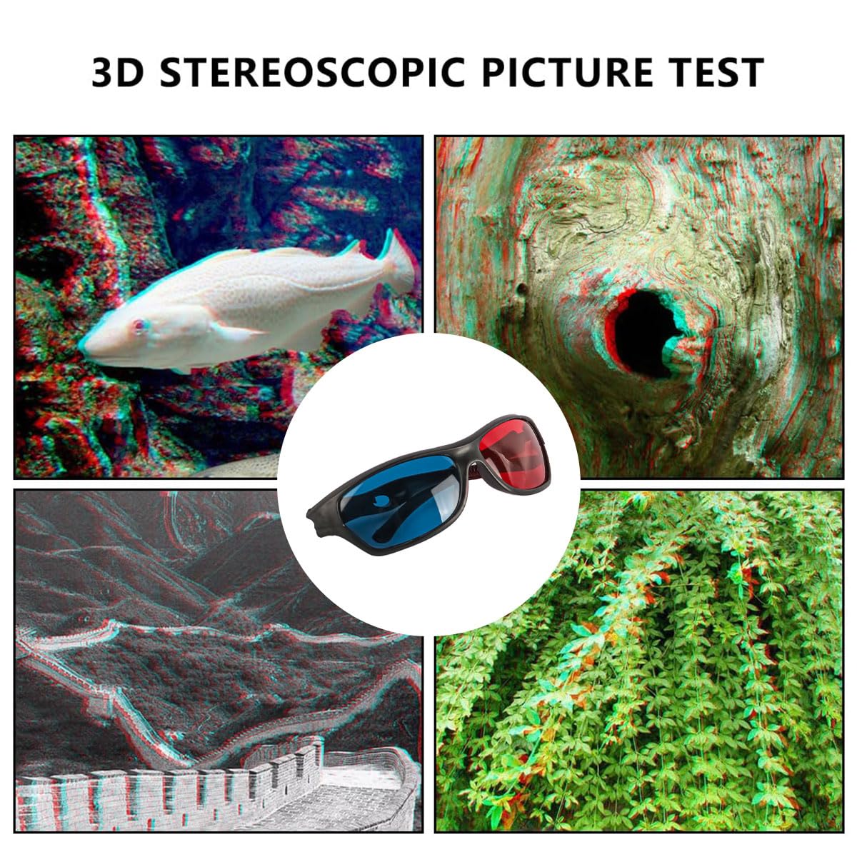 Namvo 3 Pack Czerwone Niebieskie Okulary 3D Cyjanowe Okulary Anaglyph 3D Okulary do Gier Filmowych Okulary Do Oglądania 3D Do Monitora Komputerowego Ekran Kina Domowego