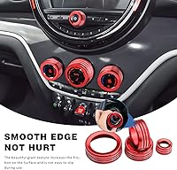 Vista 2 de Auovo Cubiertas de perilla de volumen para MINI Cooper - Compatible con anillos de interruptor de aire acondicionado 2014-2022