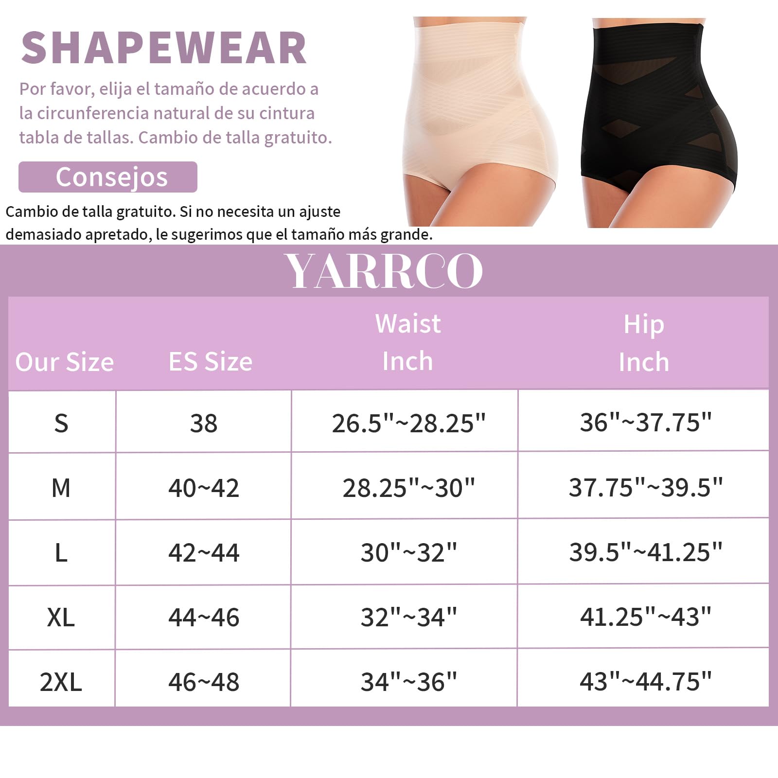 YARRCO Braga Faja Reductora Mujer Invisible Adelgazante Vientre Plano Cintura Alta Shapewear Control de Barriga sin Costuras