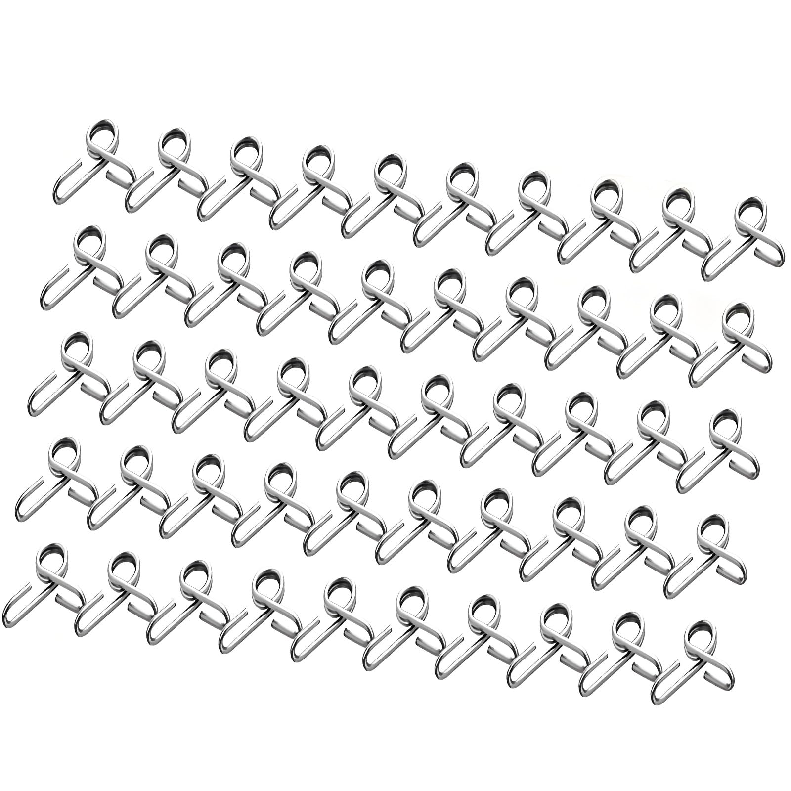 Zbiianxer Multicolor 50Pcs Metal Steel Fiberglass Fence Post Clip Replacement Electric Fence Pigtail Insulator Clip For Secure Fencing For Round Rod