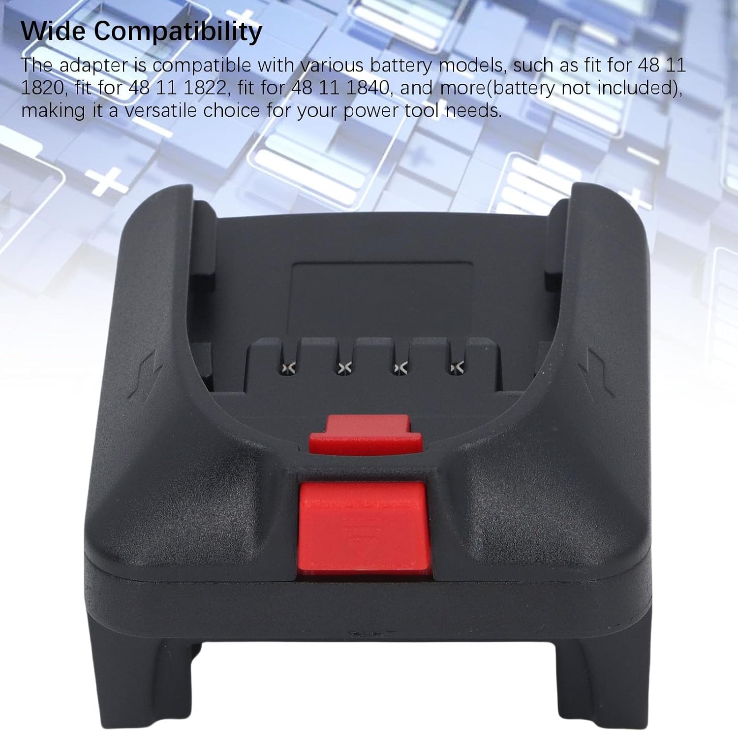 Garosa Cordless Power Tool Battery Adapter Converter Fit for Lithium Ion Batteries Enhance Tool Functionality. Simply Press Button Compatible with B4 Batteries with Adapter for 48 11