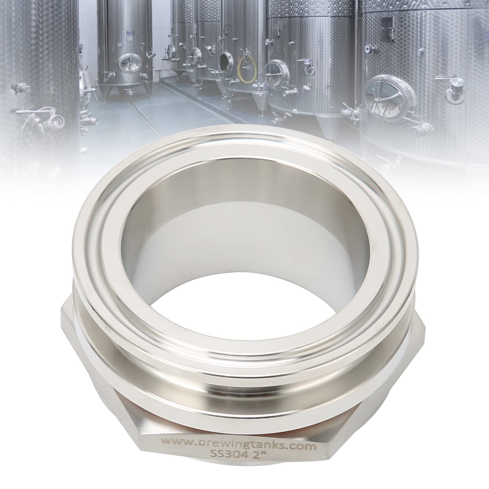 2 "Tri Clamp Bezspawowe łączniki Grodziowe Ze Stali Nierdzewnej Homebrew Czajnik Grodziowy Do Zestawu Adapterów Tri Clamp Sprzęt Do Parzenia