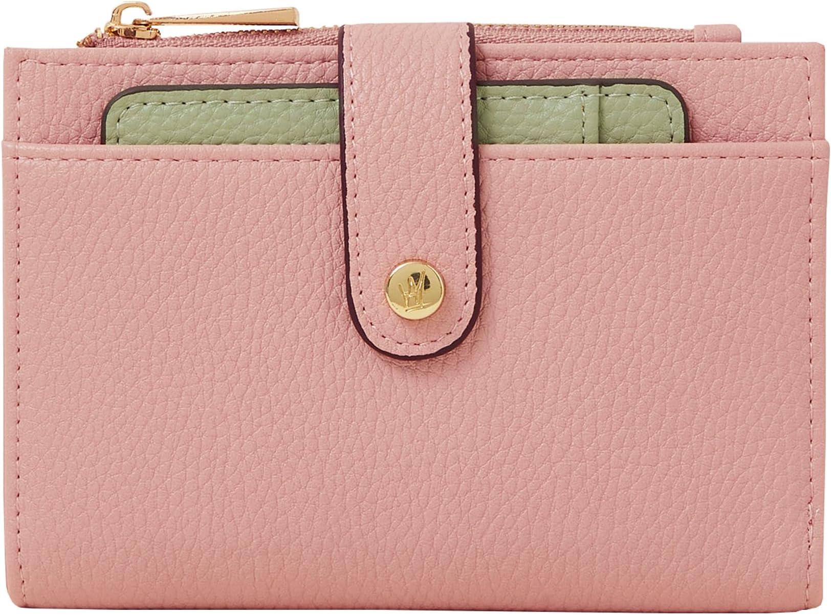 Accessorize London Women's Pink Multi compartment Removable Cardholder Wallet