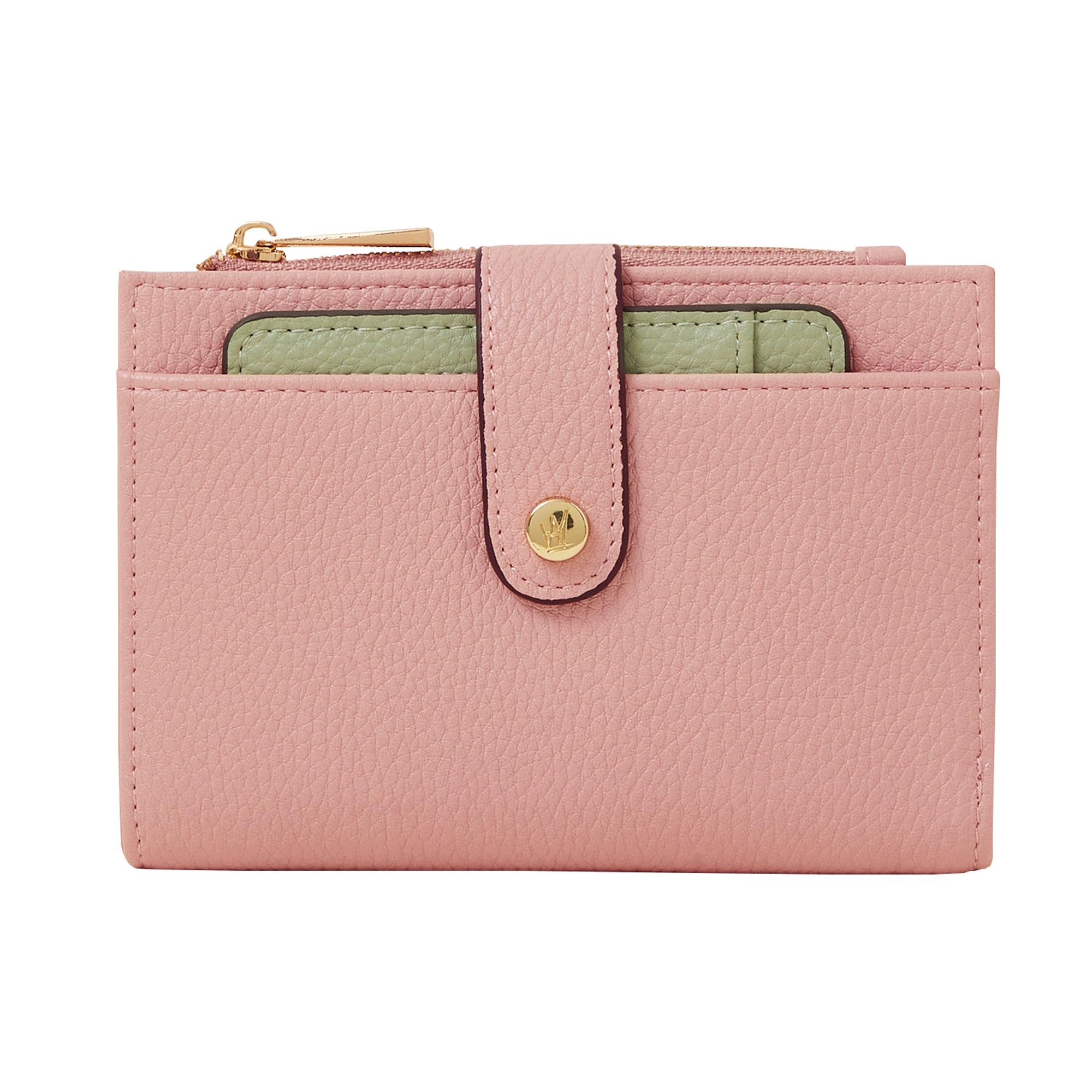 Accessorize London Women's Pink Multi compartment Removable Cardholder Wallet