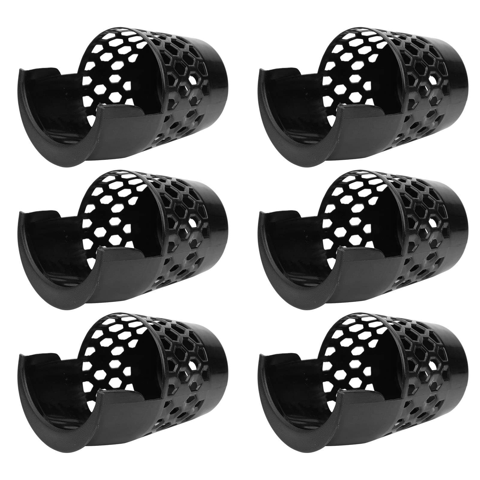 Agatige 6 Pcs Poches de Billard, 13,5 cm/5,3 Pouces Panier de Rangement de Boule de Billard Portable en Plastique Table de Billard Web Panier Accessoires de Billard pour Joueurs de Billard