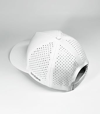 Golf Hat Snapback, Breathable, Quick Drying, High Performance, The Swagger Golf Cap White