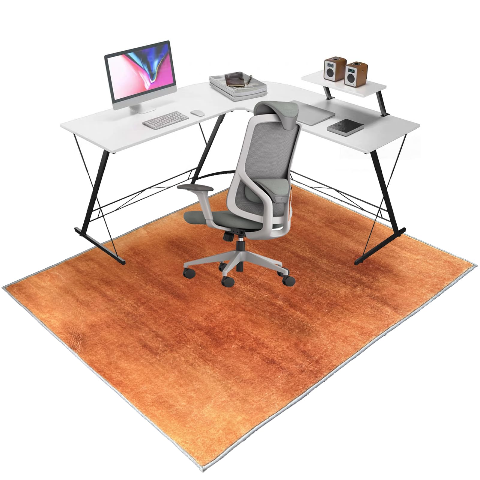 Desk Chair Mat for Carpeted Floors, Heavy Duty Office Gaming Chair Mats for Carpeted and Hardwood Floor, Office Chair Rug Protector for Rolling Chair, Non slip Floor Protection Mat 70 x 100 cm