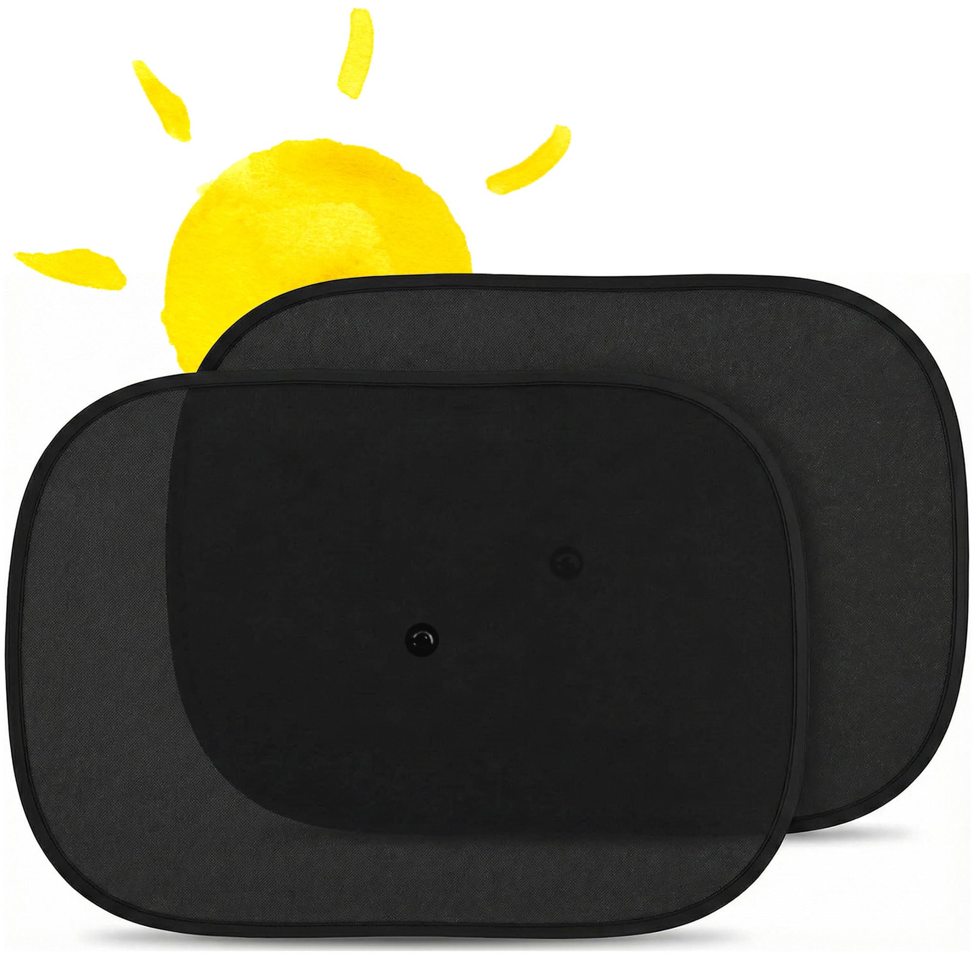 Sonnenschutz Auto Baby, 2er Set Sonnenschutz Auto Seitenscheibe mit UV Schutz UPF für Kinder, Mit Saugnapf, Fensterschutz Verdunkelung, Faltbarer Sonnenblende für PKW Fenster, Fahrzeug, Protection