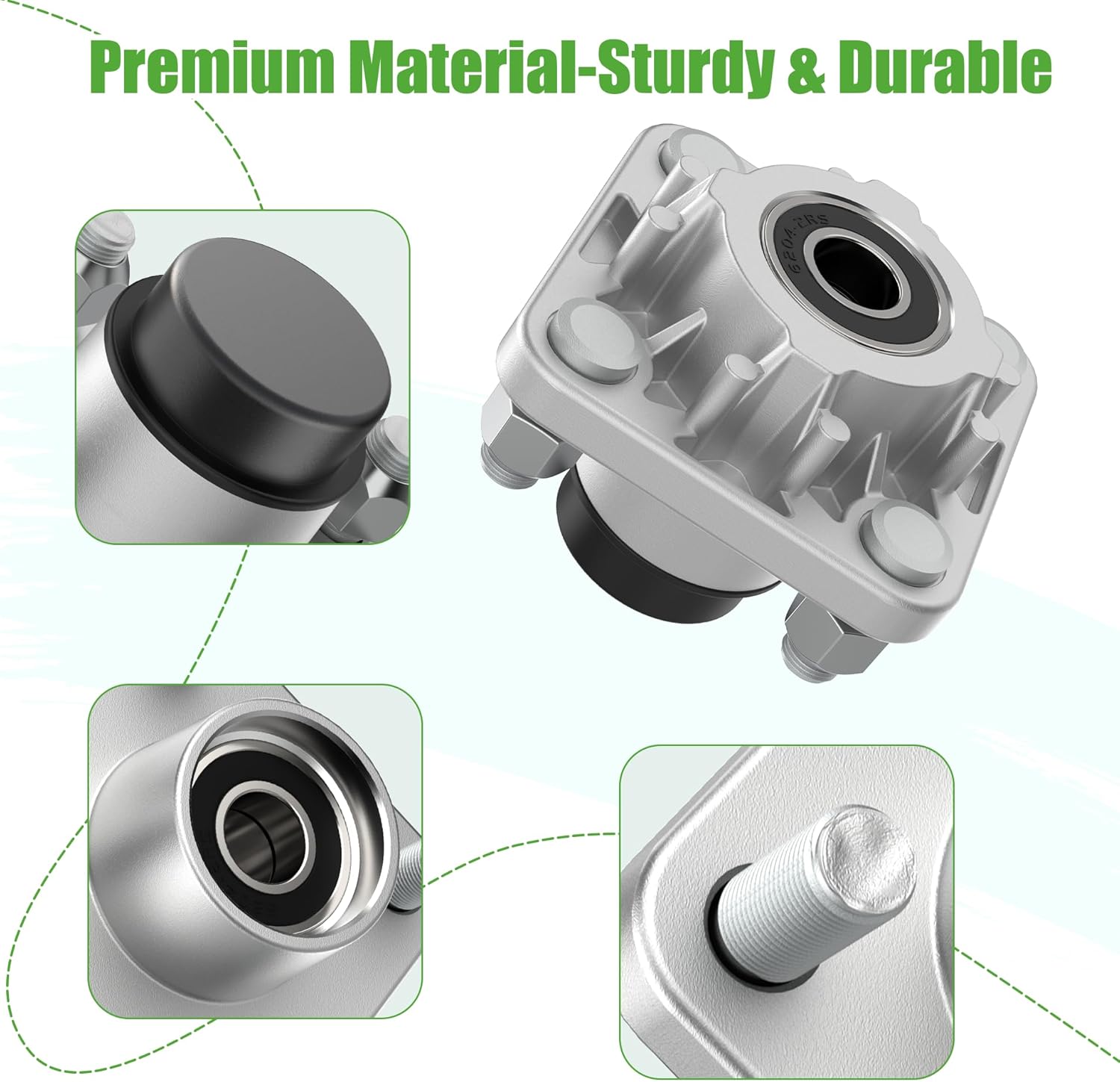 10L0L Golf Cart Front Wheel Hub Assembly 2 Pack for Club Car DS and Precedent 2003-up, Front Hub Replacement Kit 102357701 with Ball Bearing, Oil Seal & Dust Cover