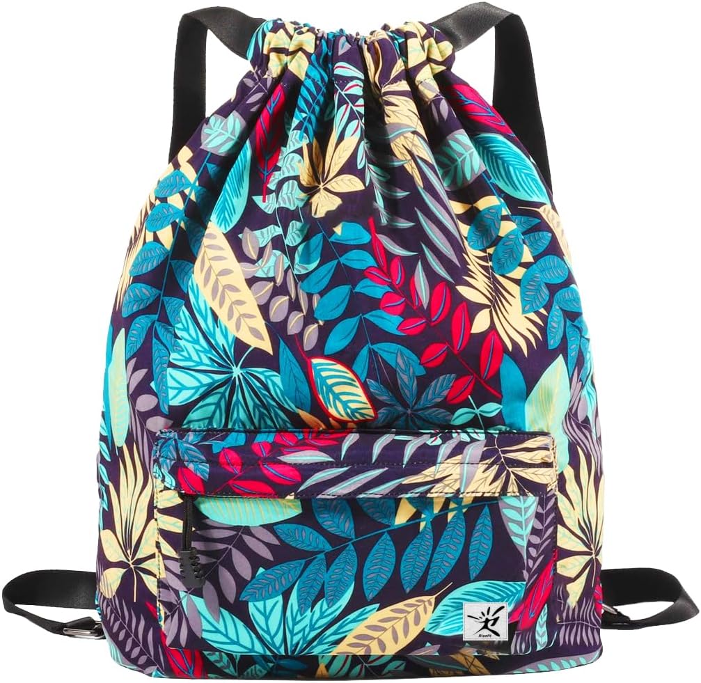 Waterproof Drawstring Bag, Gym Bag Sackpack Sports Beach Backpack for Men Women