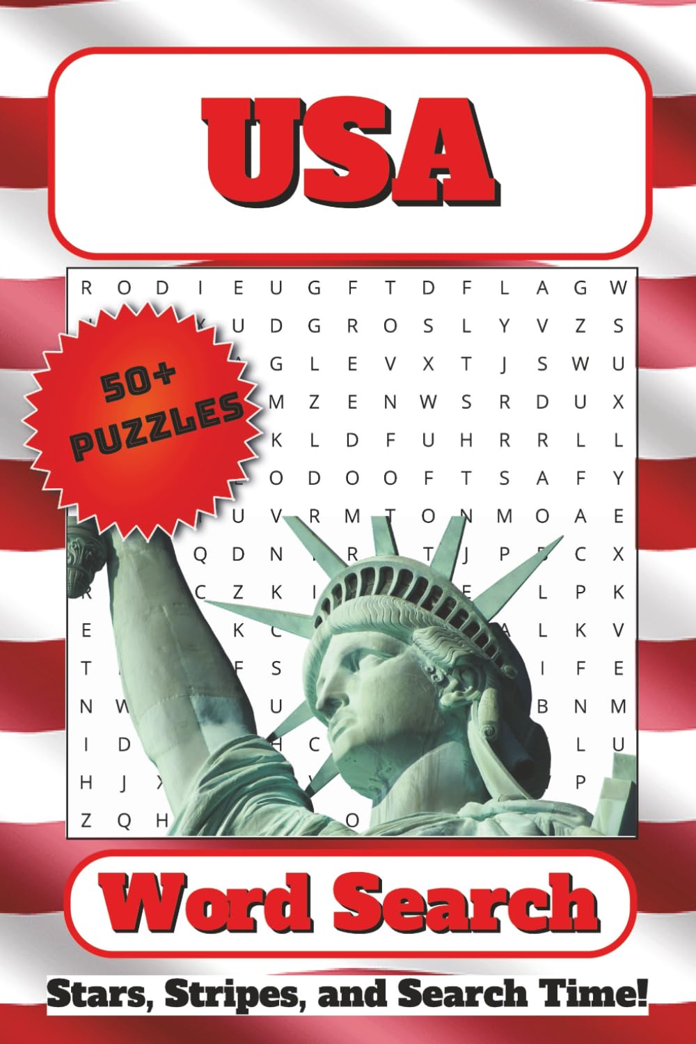 USA Word Search Puzzle Book: Word Searches with Easy to Read Print about America, States, Travelling and More | 6x9 inches, 110 pages | 50+ puzzles… Gift for Vacations, Holidays and Free Times