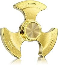 Coolden Hand Spinner Metal Fidget Spinner EDC Fidget Toys for Children Adults High Speed Rotation 3 to 5 Minutes Sensory Toy Anti Stress ADHD Printed Retro Cool Spinning Top Boy Girl Gold