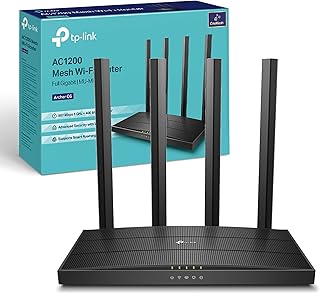 AC1200 Wireless Dual Band Wi-Fi Router - Speed Up to 867 Mbps/5 GHz + 300 Mbps/2.4 GHz, 4+1 Gigabit Ports, Dual-Core CPU, Parental Control, Easy setup (Archer C6)
