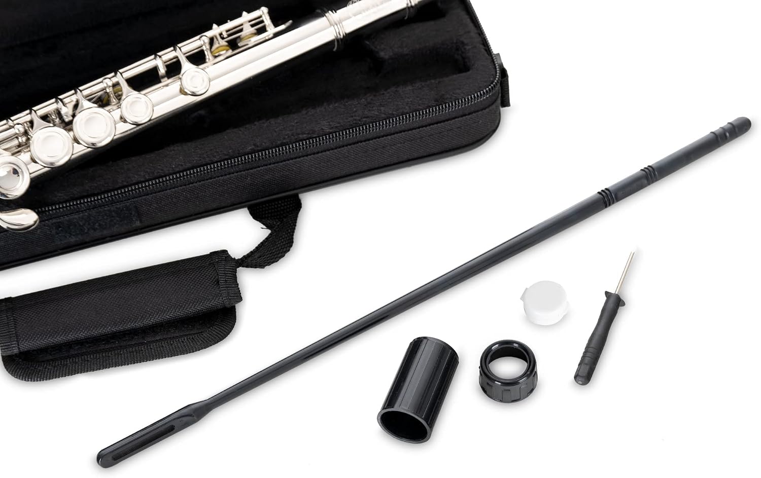 Classic Cantabile FL-100 flet poprzeczny Świetny instrument dla początkujących w całości z mosiądzu wysokoniklowego posrebrzanego zamknięte klapy e-mechanika przesunięte G strojenie C w