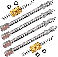 Vista 9 de Extensión de vástago de válvula de 4 pulgadas para ruedas duales, juego de 2 piezas, extensión de vástago de válvula de metal recta de 100 mm