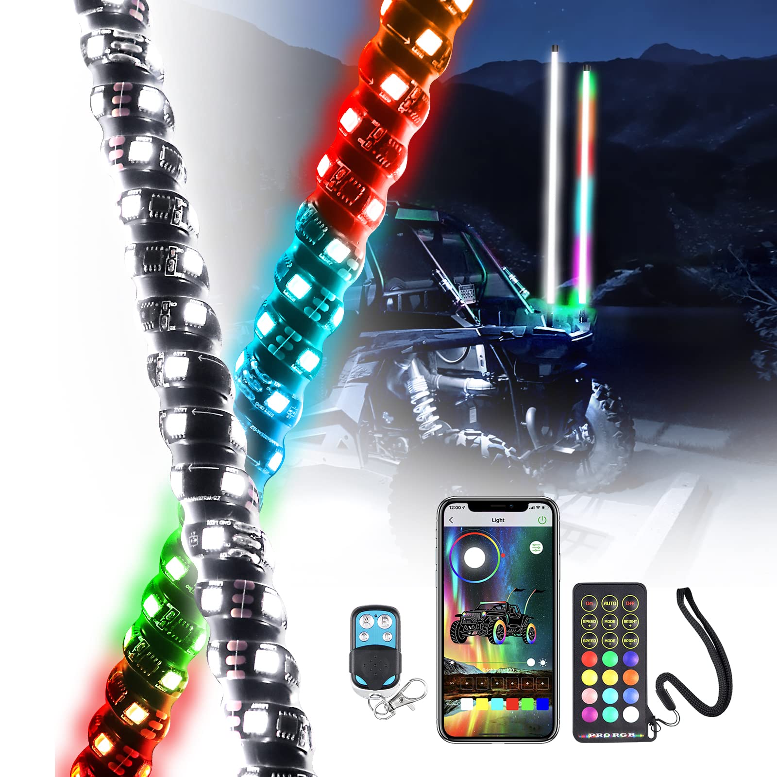 RGB LED Whip Light Synchronizer Controller – Plug & Play For