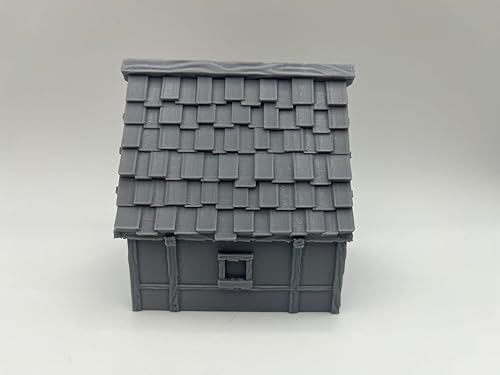 Miniatura 8 de HAUTICO Little Town Houses Scene, arquitectura paisaje de terreno para miniaturas de 0.984-1.181 in, juego de guerra impreso en 3D y se puede pintar