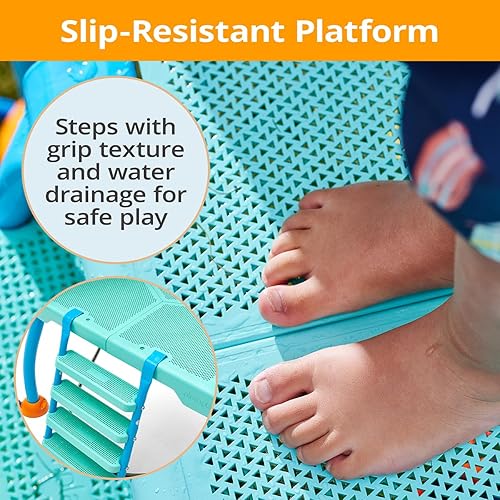 Miniatura 6 de Plum Play Kids Splash Pad Station Equipo de juego de tobogán acuático - Juguetes de agua para niños al aire libre, piscina con aspersor para niños,