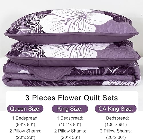 Miniatura 67 de DJY Juego de edredón de 3 piezas, tamaño Queen, con patrón floral amarillo, elegante colcha bohemia con 2 fundas de almohada, juego de ropa de cama