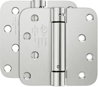 2 Pack Self Closing Door Hinges 4 Inch, Spring Loaded Door Hinges