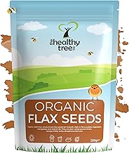 Organic Raw Flax Seeds (Linseed) by TheHealthyTree Company - Brown, Whole, High in Omega 3, Fibre, Magnesium and Vitamin B1 - Vegan Flaxseeds (250g)
