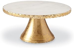 Mud Pie Marbled Gold Cake Stand