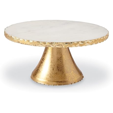 Mud Pie Marbled Gold Cake Stand