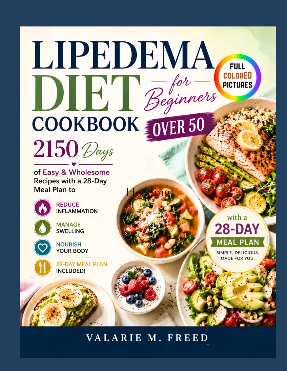 Lipedema Diet Cookbook for Beginners Over 50: 2150 Days of Easy & Wholesome Recipes with a 28-Day Meal Plan to Reduce Inflammation, Manage Swelling & Nourish Your Body