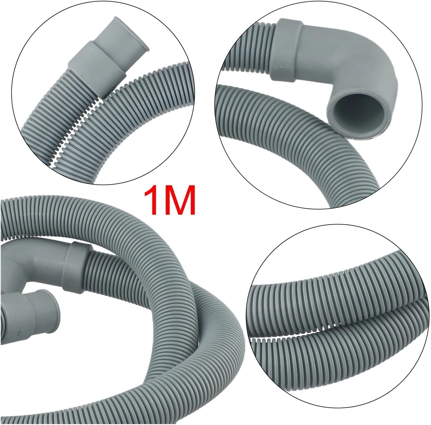 1Pc Extension Pipe Washing Machine/Dishwasher Drain Waste Hose PP 1/1.5/2m For All Kinds Of Outlet Pipe/connecting Pipe(1.5m)