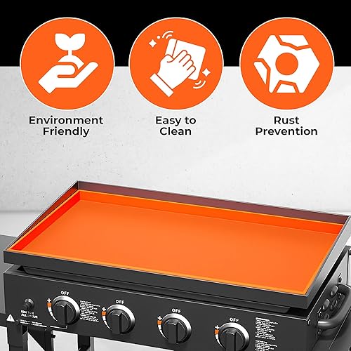 Miniatura 3 de RXF Commodities Alfombrilla de silicona para parrilla  Funda de silicona resistente para parrilla Blackstone  Alfombrilla de plancha resistente al
