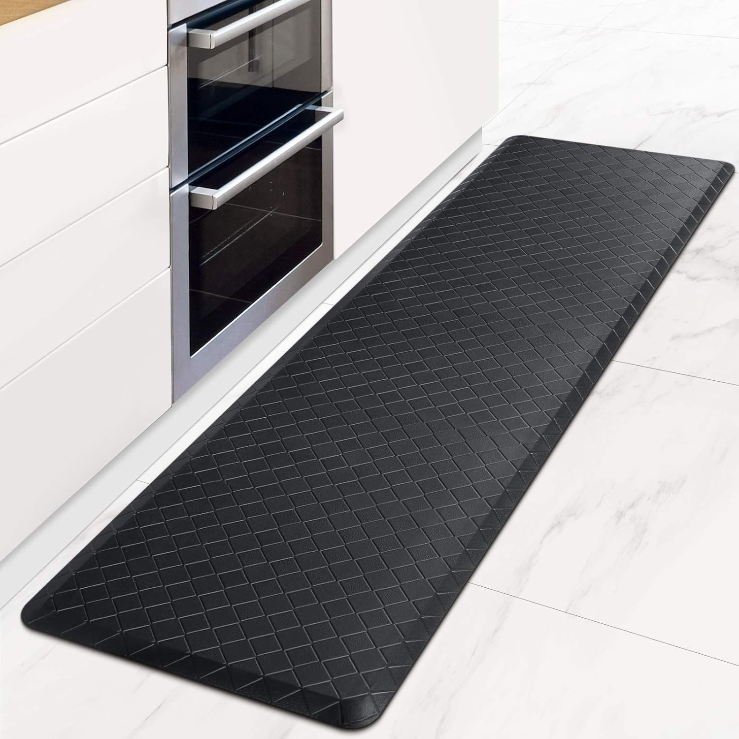 Panos Play Mat, Waterproof Mat, Pet Mat, Entrance Mat, Waterproof, Cushion, Kitchen Mat, 17.3 x 59.1 inches (44 x 150 cm), Black