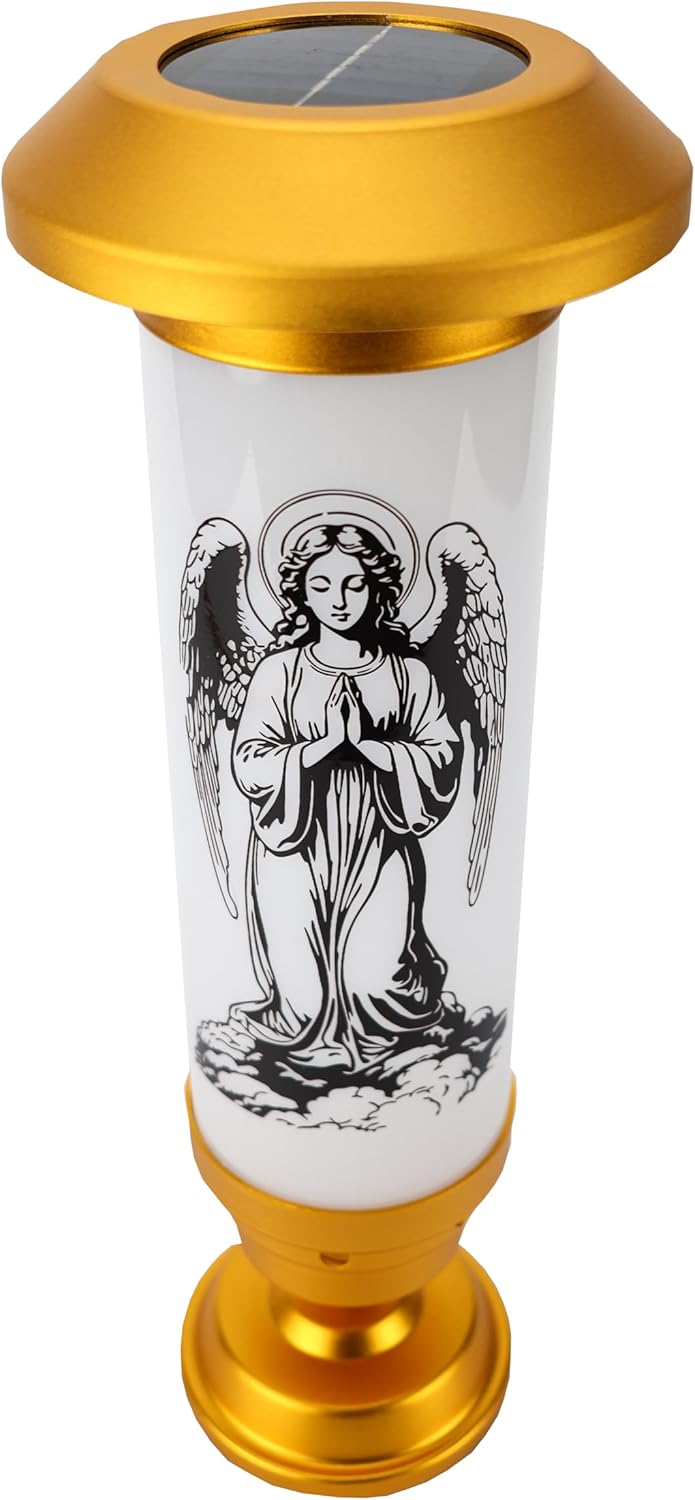 Solar Angels for Cemetery,Solar Lights Outdoor Garden 5.7"x30", Eternal Light Angel for Cemetery Grave Decorations,Memorial Gift, Christmas Yard Art, Sympathy Gifts(Kneeling Angel Praying)