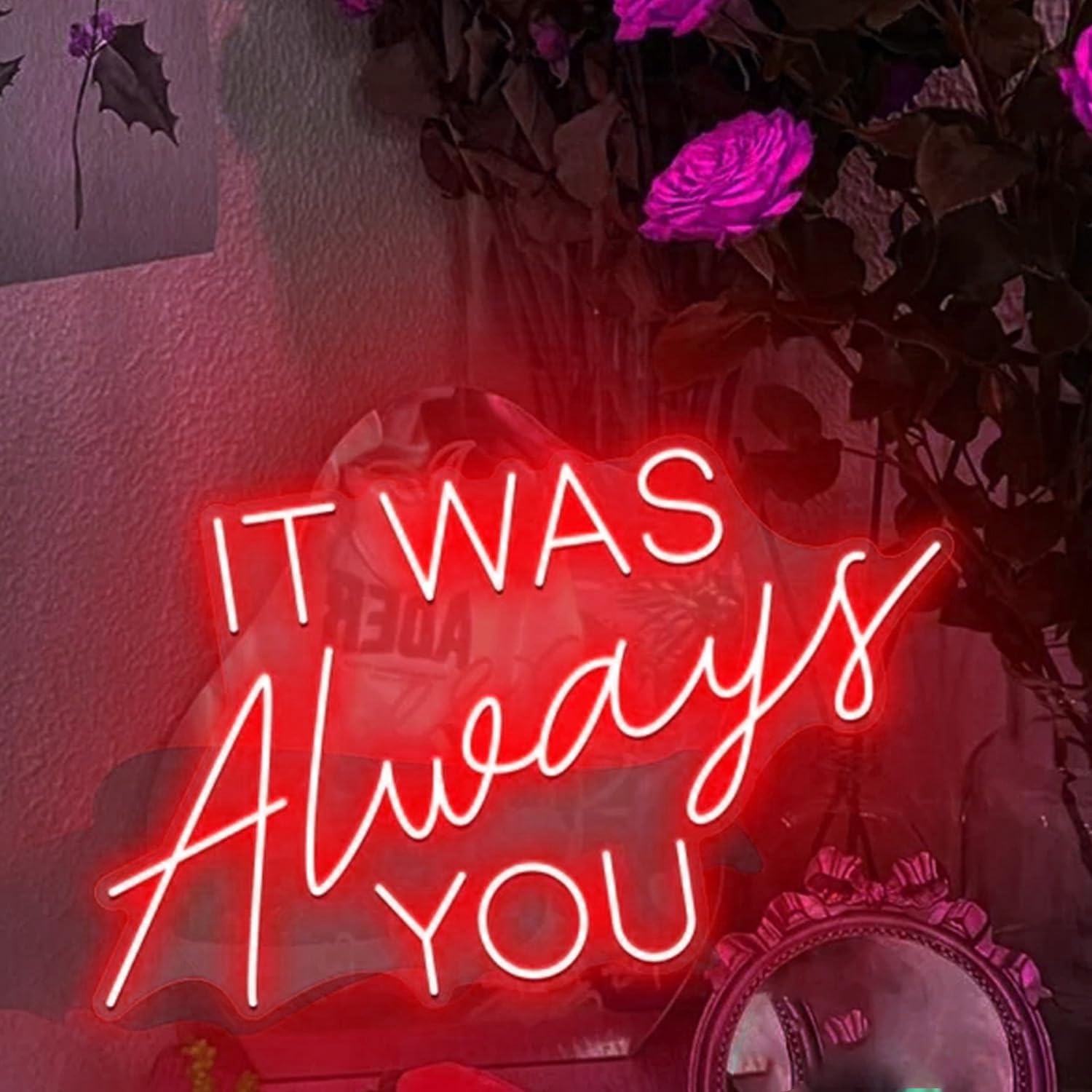 It Was Always You Neon Sign,Wedding Neon Sign by 5V USB Powered Wedding Decor Bedroom Home Wall Decor Wedding Sign Engagement Gifts