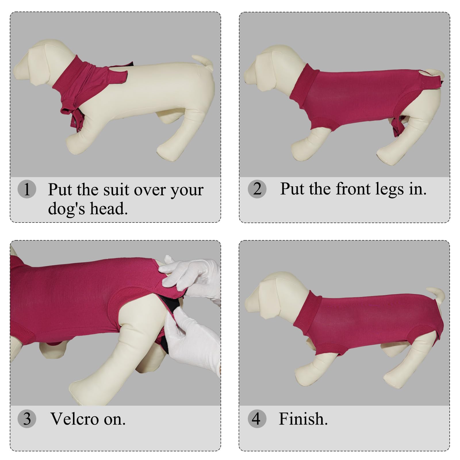 Body Post Operatorio Cane Femmina Maschio Tutina Post Operatoria Cane Tuta da Recupero Body per Cani dopo Sterilizzazione Fascia Addominale Post-operatoria Pigiama Vestito Chirurgico per Cani
