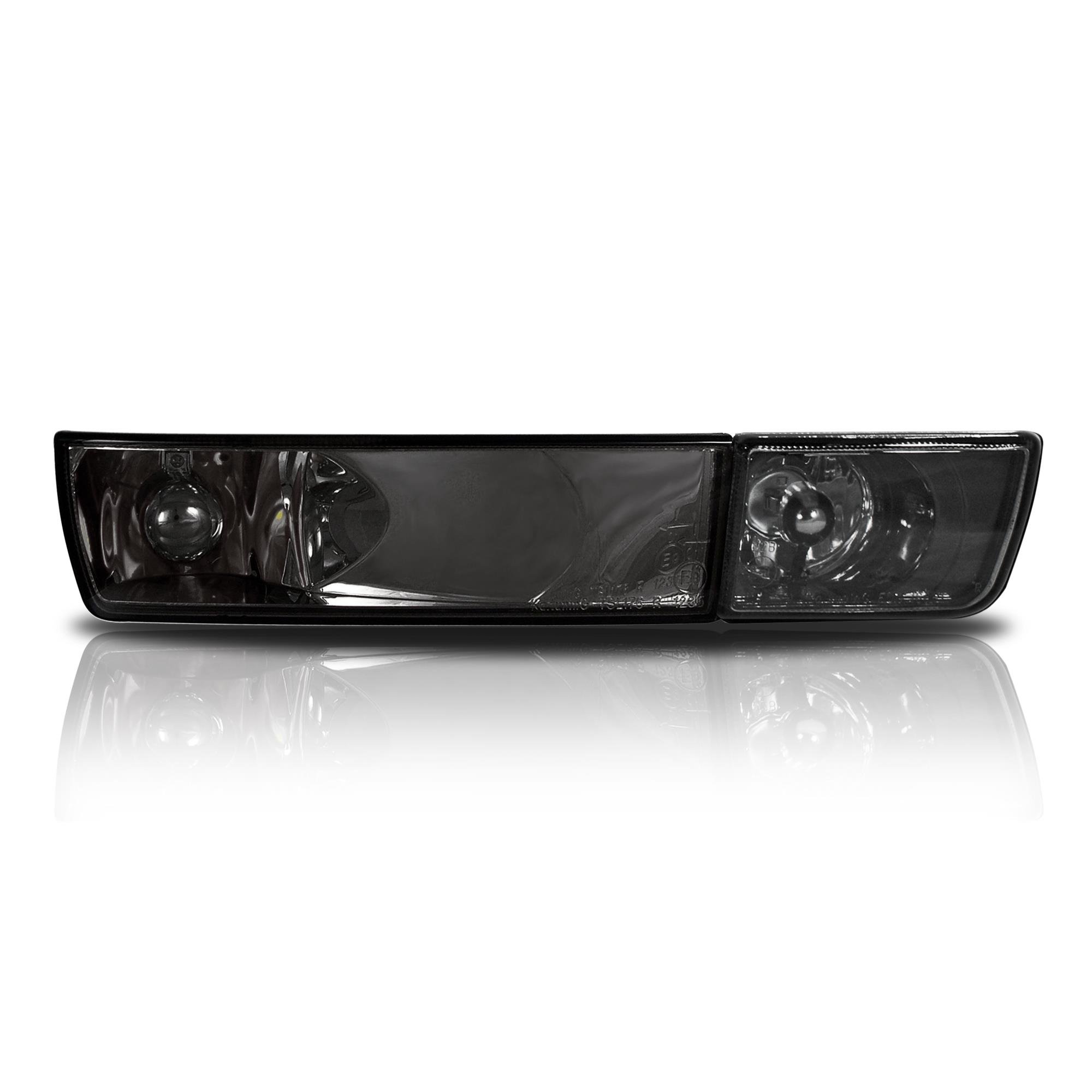 2x Klarglas Front-Blinker Nebelscheinwerfer Schwarz Smoke L + R